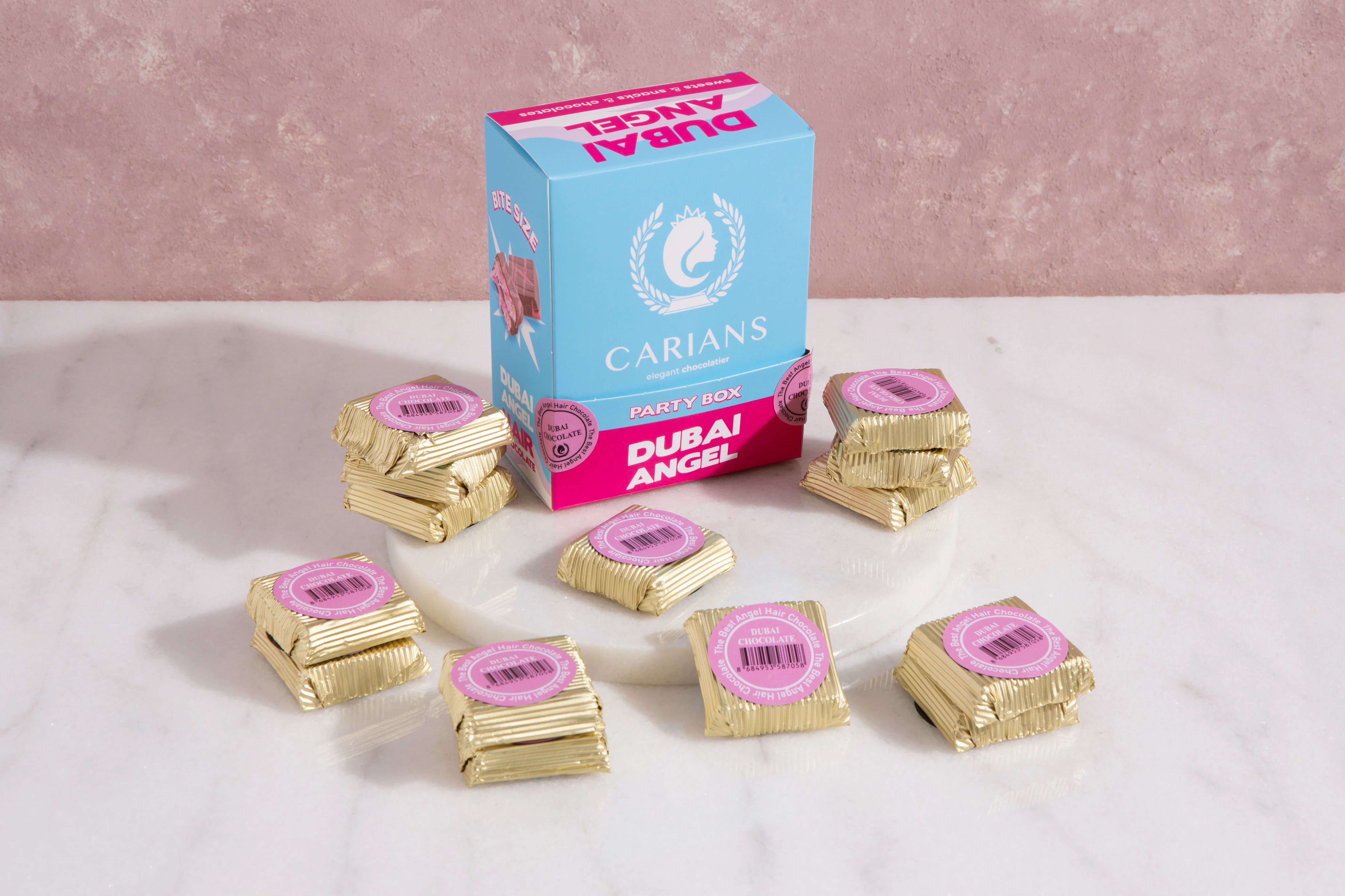 Angel Hair Dubai Chocolate Bite Size Party Box  - 14 Piece - Image 4
