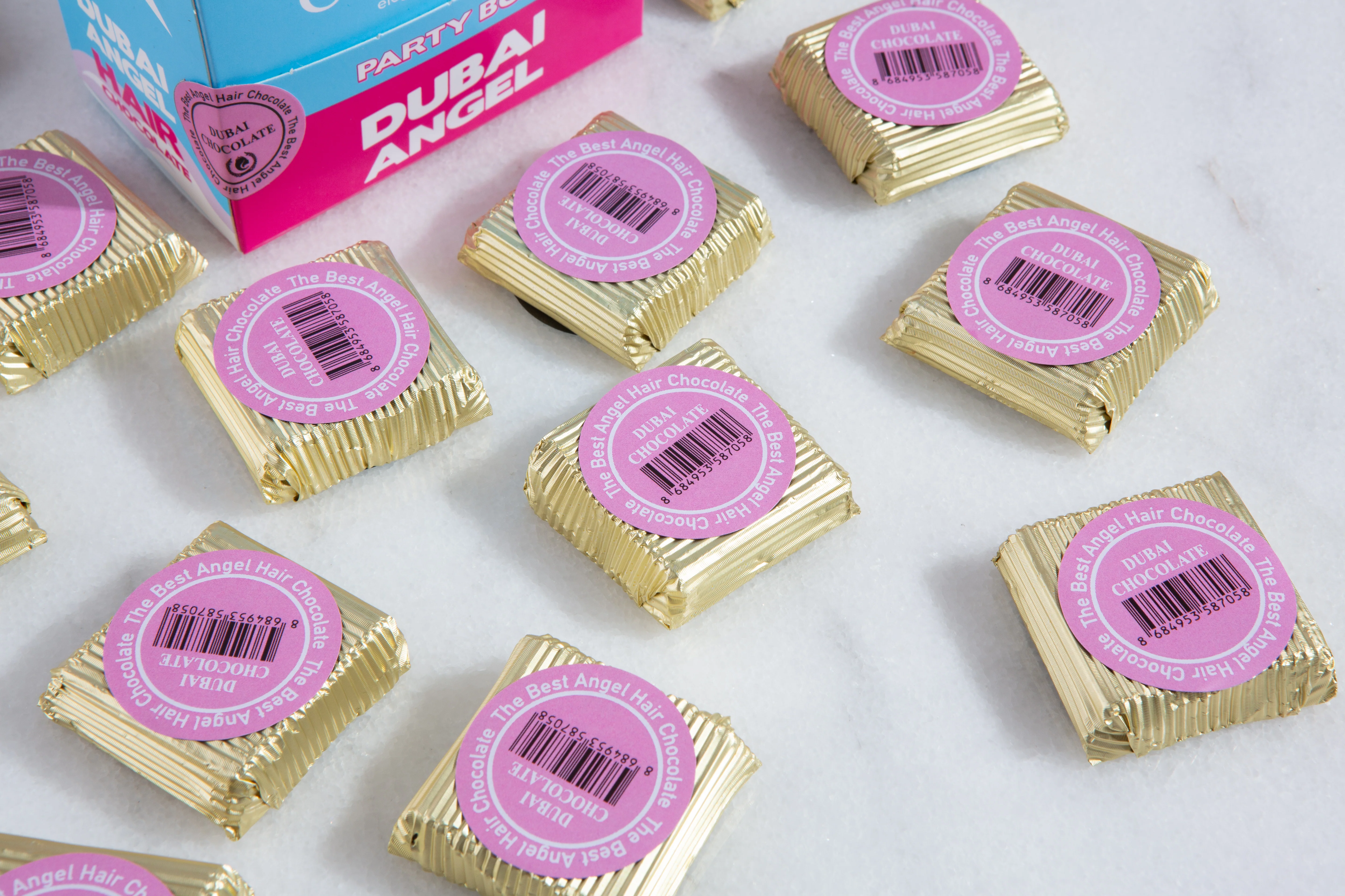Angel Hair Dubai Chocolate Bite Size Party Box  - 14 Piece - Image 5