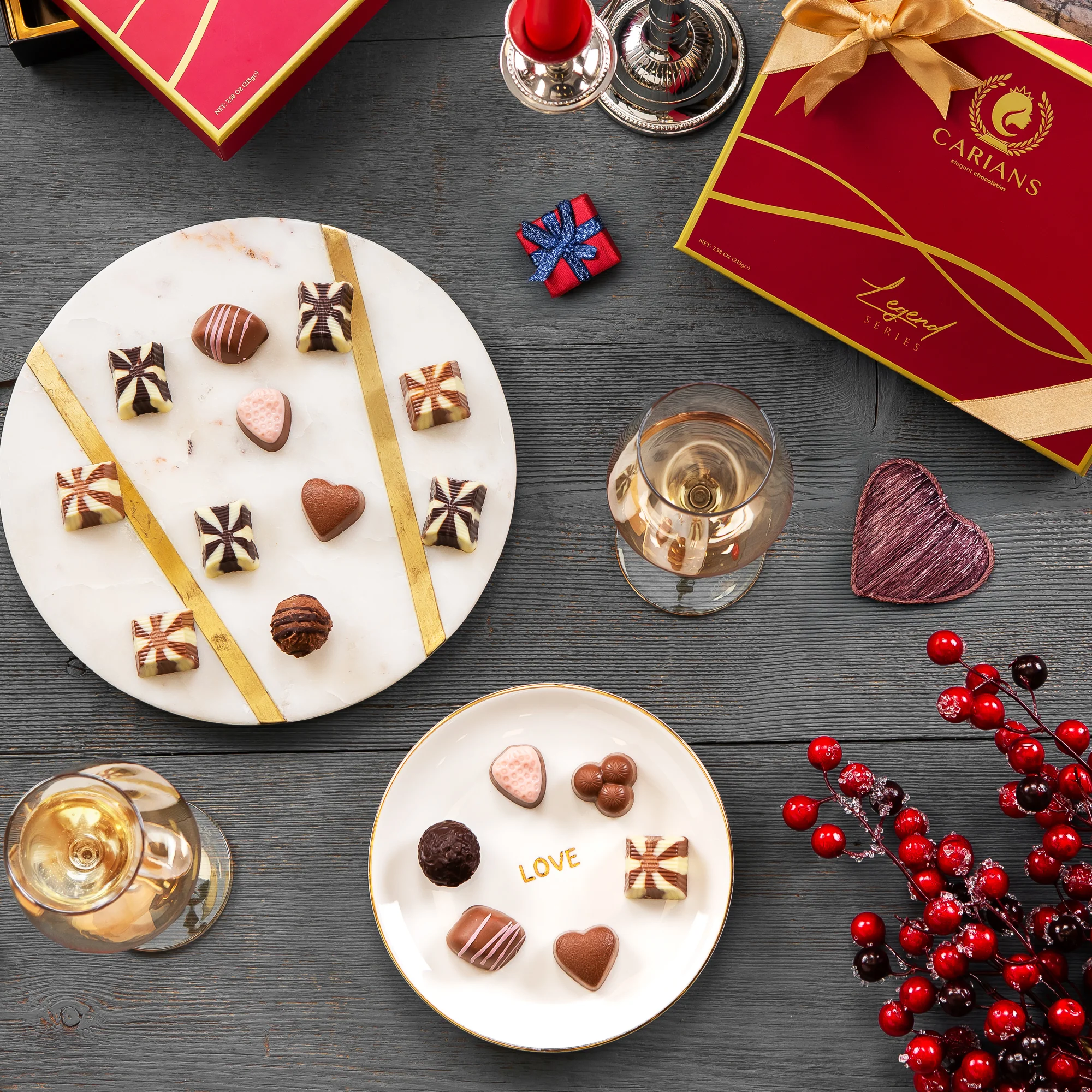 Carians Premium Chocolate Red Legend Gift Box, Gold Ribbon - Image 6