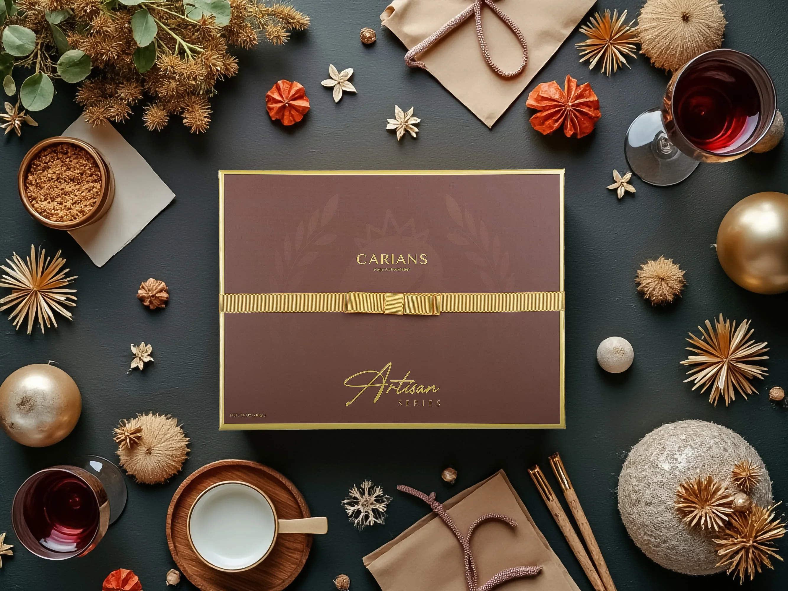 Luxury Chocolate Gift Box Premium Quality, Gold Ribbon - Image 4