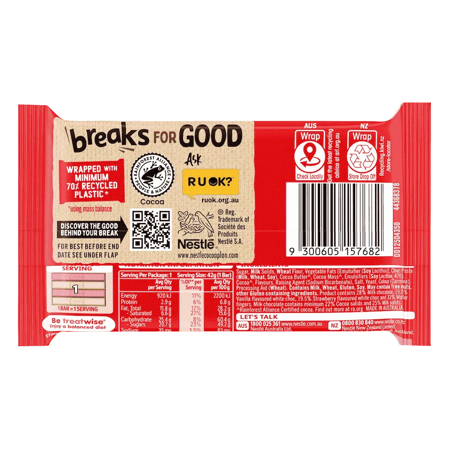 Australian Nestle Kit Kat Neapolitan Bar 1.48 oz (42g) - Image 3