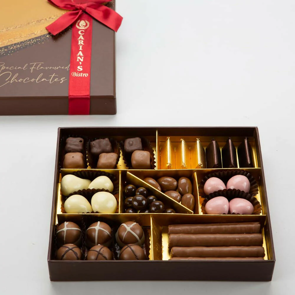 Carians Luxury Premium Chocolate Box - Royal Red Ribbon - Image 9