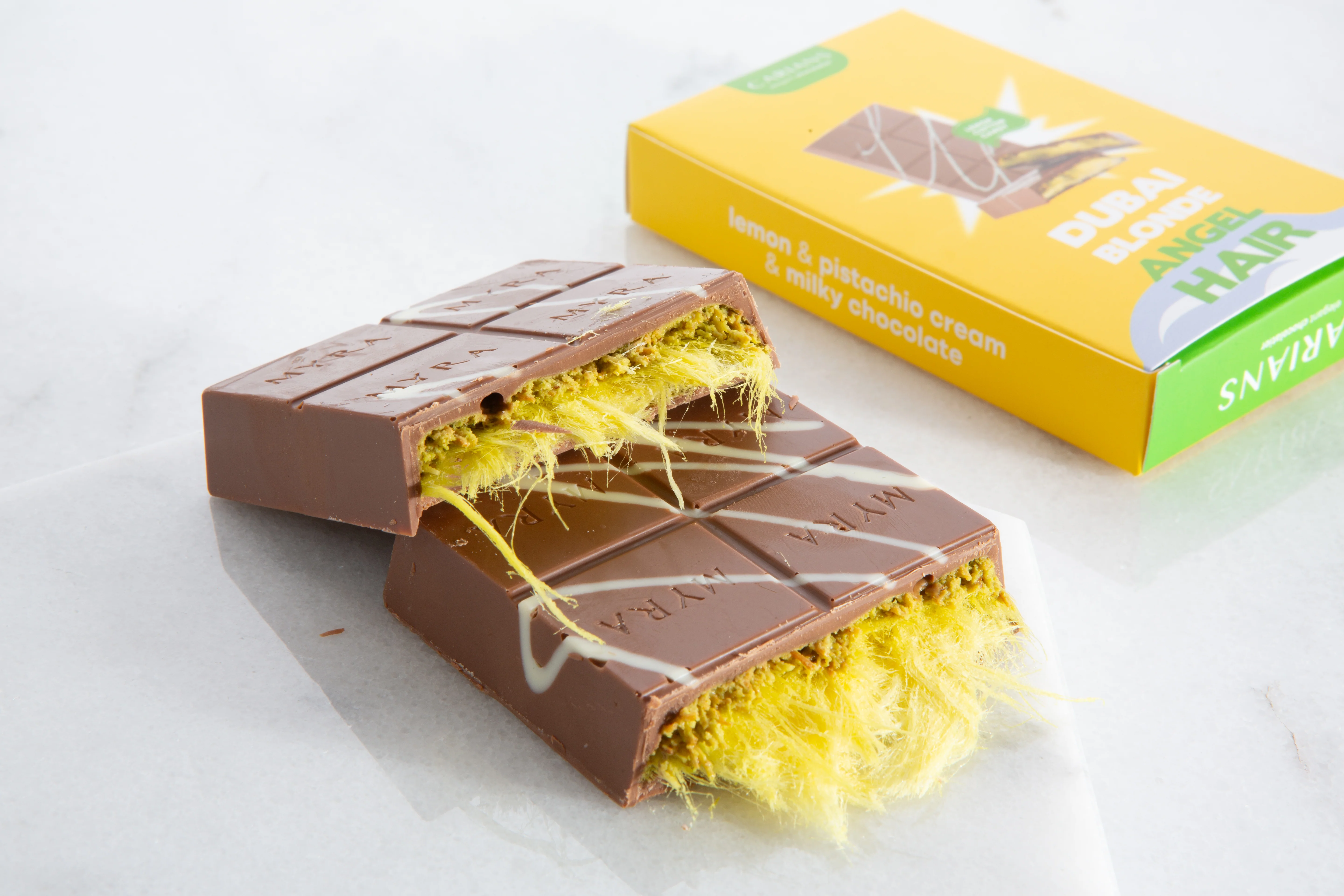 Viral Summer Angel Dubai Chocolate Bar- Lemon Cotton Candy - Image 5